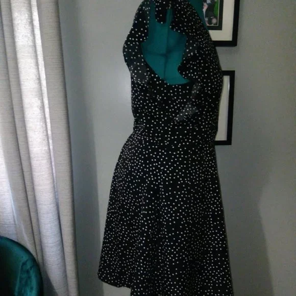 Urban Outfitters Josey Polka Dot Mini Wrap Dress Sz XL - Picture 10 of 16